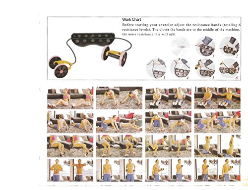 Jungle Sport™ Ab Roller Pro Carver; Core Muscle Exercise Trainer (with training guide)