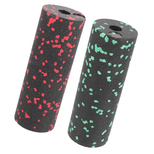TEHAUX 2pcs Compact Muscle Massage Roller Set, Hollow Lightweight Exercise Roller Column for Muscle Relaxation and Fitness, Portable Handheld Balance Exercise Tool for Home and Travel