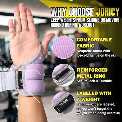 Wrist Weights with Thumb Loops Lock for Women Men 1 Pair 2 3 4 5 6 LBS Arm Weight Ankle Weights Weighted Gloves for Running Walking Jogging Physical Therapy Home Gym Fitness Workout Cardio Exercises