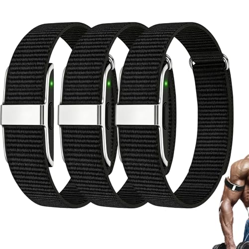 Nylon Biceps/Wrist/Arm/Ankle Bands Compatible with Hume Band 1.0 - color: Black-3Pack