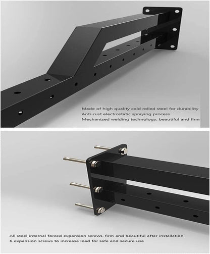 Heavy Duty Wall Mounted Pull Up Bar – Chin Up Bar/Pull Up Bar Multi Grip Wall Mount – Support Up to 660 lbs