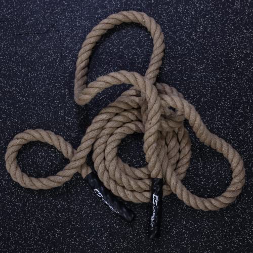Capelli Sport Battling Ropes, Workout Battle Ropes for Strength Training and Cardio, Brown, 20 ft Length