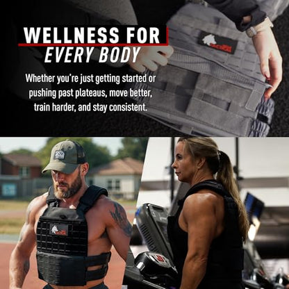 Wolf Tactical Adjustable Weighted Vest for Men & Women - Rucking, Workout, Running, Walking & CrossFit Weight Vest for Strength Training & Fitness - color: Navy Blue
