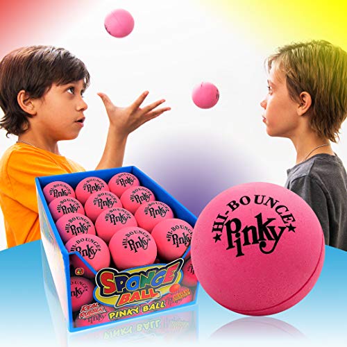 JA-RU Hi Bounce Pinky Ball (6 Balls) Solid Pink Rubber Bouncy Balls 976-6p - size: 6 Pack