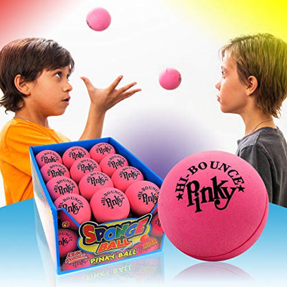 JA-RU Hi Bounce Pinky Ball (6 Balls) Solid Pink Rubber Bouncy Balls 976-6p - size: 6 Pack