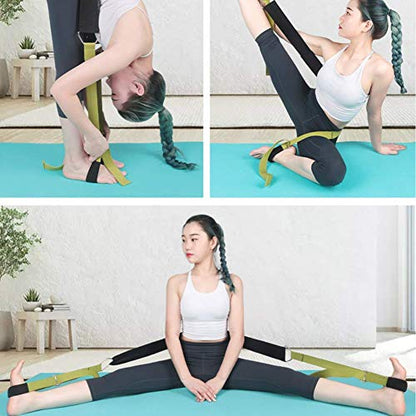 Yoga Stretching Strap, Improve Body Flexibility Stretch Strap Backbend Assist Trainer, Adjustable Leg Stretcher Home Gym Equipment for Pilates Splits Ballet Cheerleading Gymnastics Rehab - color: Purple