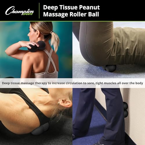 Champion Sports Massage Ball - Deep Tissue Roller Balls for Trigger Point Relief on Feet, Back, Neck, Shoulders - Multiple Styles