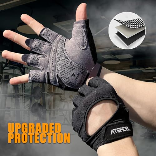ATERCEL Weight Lifting Gloves Full Palm Protection, Workout Gloves for Gym, Cycling, Exercise, Climbing, Breathable, Super Lightweight for Mens and Women