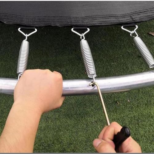 4 Pack Trampoline Spring Pulling Tool T-Hook Extension Puller with Ergonomic Handle Grip Outdoor Trampoline Spring Pull Tool Kit for Mini Trampoline Kids Fitness Rebounder Exercise Trampolines