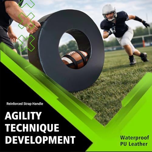 Football Training Tackle Wheel – Rolling Tackling Ring with Reinforced Handle – Durable Agility Equipment for Youth Skill Development & Field Drills