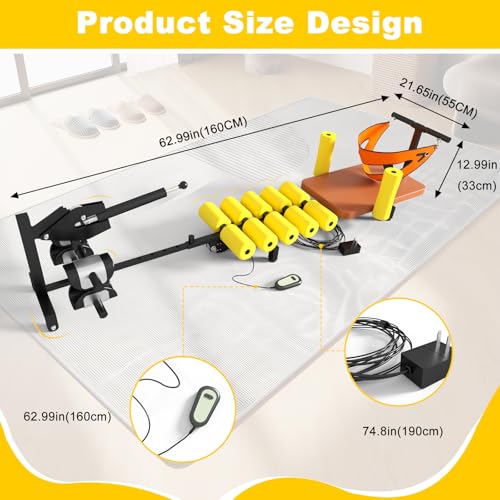 Fitness Full Body Traction Table, Massage Cervical Traction Bench & Lumbar Traction Bed, Home Stretch Decompression Machine for Tension Relief, Lumbar Stretching - color: Brown