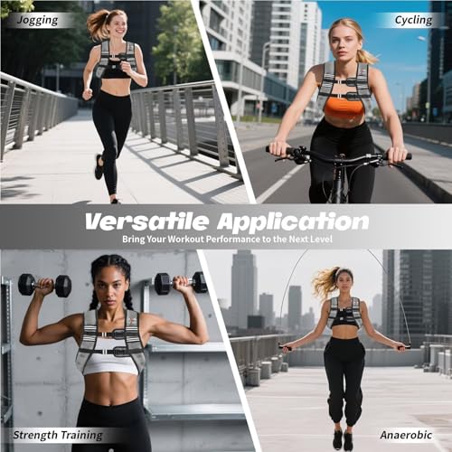 Weighted Vest Woman 6lb/8lb/12lb/16lb/20lb/25lb/30lb Weight Vest for Women Men Body Weight Vests for Walking Strength Training Running Workout Jogging Fitness