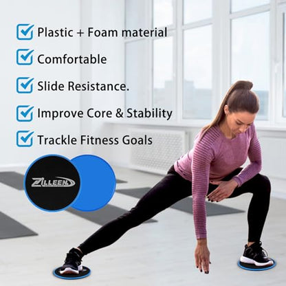 ZILLEEN Exercise Core Sliders for Working Out Workout Pilates Sliders Disc