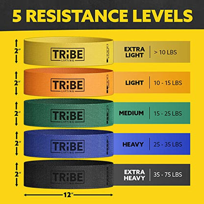 Fabric Resistance Bands for Working Out - Booty Bands for Women and Men - Exercise Bands Set for Legs and Butt (Set of 8)