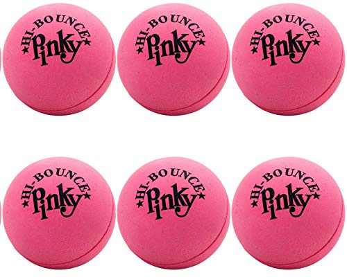 JA-RU Hi Bounce Pinky Ball (6 Balls) Solid Pink Rubber Bouncy Balls 976-6p - size: 6 Pack