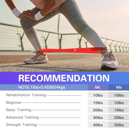 Resistance Bands with Handles Door Anchor Ankle Straps 5 Level Non Slip Booty Bands for Legs Glutes Hips Heavy Duty Physical Therapy Bands for Knee Shoulder Rehab Portable Home Workout Equipment Women