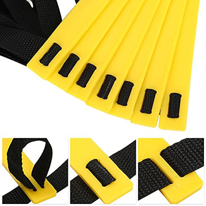 RiToEasysports Speed Training Ladder, Speed Training Ladder Footwork Exercise Tackle for Football Soccer Sports (Yellow) Soccer Training Equipment