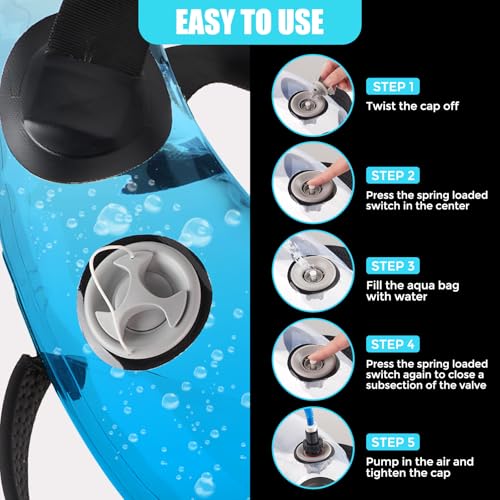 Water Weights Aqua Bag Ball Shape, Workout Sandbag Alternative Strength Training Sand Bag Portable Stability Fitness Equipment Ultimate Core and Balance Training for Home Gym