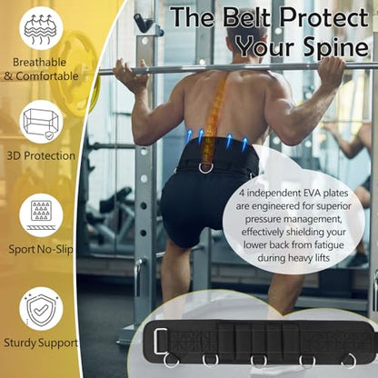5 D-Rings Dip Belt with 30.7" Adjustable Nylon Strap for Pull Up
