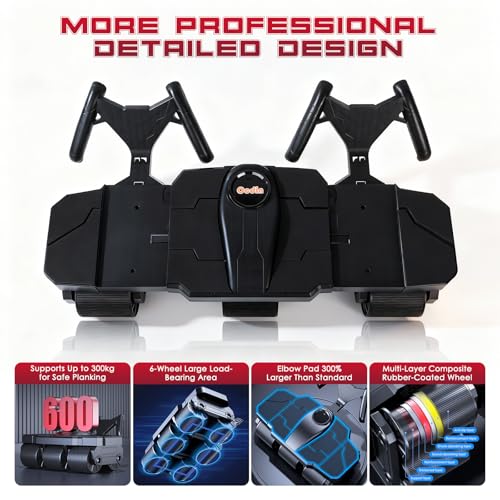 Partner Ab Roller Wheel with Elbow Support- Two-Person Core Trainer, Stable Home Gym Equipment for Couples to Strengthen Core Muscles