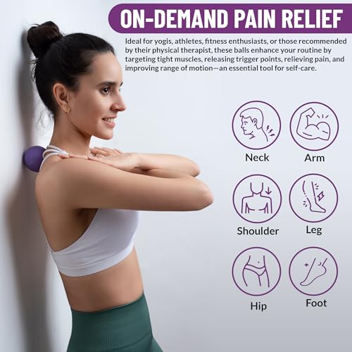Silicone Massage Lacrosse Ball for Trigger Point Therapy, Muscle Knots, and Physical Therapy. Single Ball for Deep Tissue Massage and Myofascial Release. Latex-Free. (Purple Haze) - color: Purple Haze