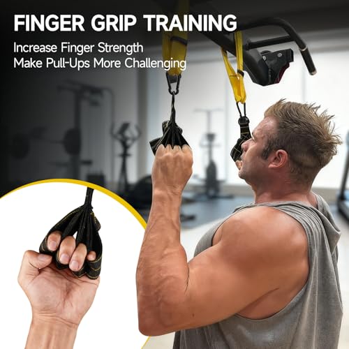 FitBeast Pull Up Ball Grips & Finger Straps Set – Grip Balls for Dead Hangs, Pull Ups, Climbing & Home Gym Training