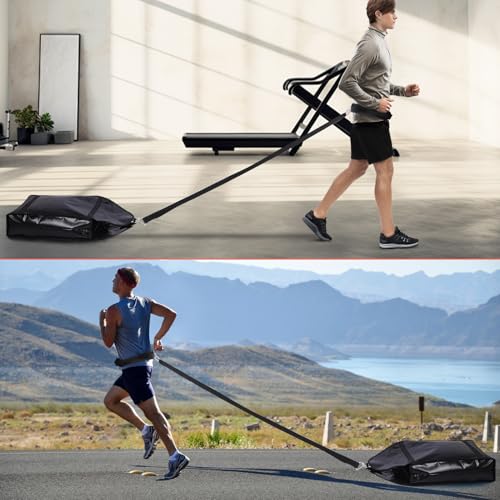 Adjustable Weight Sled Trainer Sandbag Sled Trainer with 3 Weight Sandbags for Speed Training Indoor Outdoor