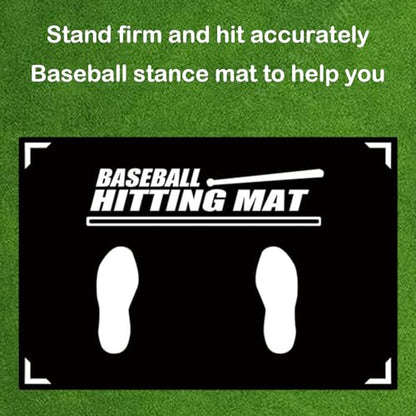 Baseball Training Mat, T Ball, Baseball and Softball Batter Stance Training Mat, Batting Mat 23.6 x 35.4 Inch