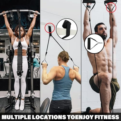 Pull-Up Assistance Bands Kit, 400lbs Heavy Pull-Up Bands Resistance Bands with Feet/Knee Rest, Adjustable Weight Bands for Body Exercise Strength Training