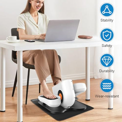 Ellipse Leg Exerciser Machine Mat, Non-Slip Rubber Workout Mat for Under Desk Ellipticals, Exercise Equipment Pad for Electric Seated Foot Pedal Exerciser Enhanced Stability
