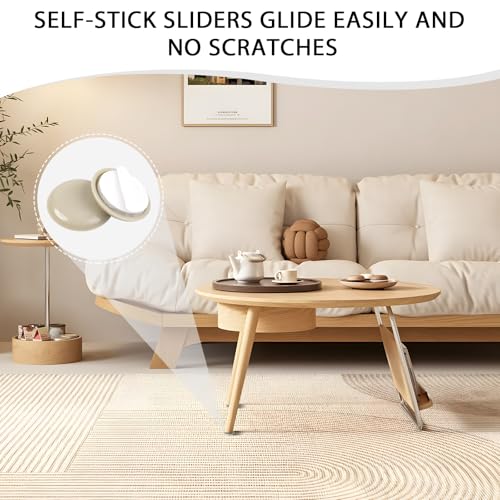 24 PCS Self-Stick Appliance Sliders for Kitchen Appliances, 1 Inch Furniture Sliders, Easy to Gliding & Space Saving, Chair Sliders for Carpet - Move Furniture Smoothly, Keep Floors Flawless! - size: 1 inch (24pcs)