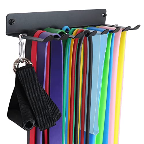 Gym Storage Rack Resistance Band Rack Wall Mount Barbell Rack Heavy Duty Home Gym Storage Rack for Gym Equipment, Exercise Bands, Lifting Belts and Jump Ropes, Gym Accessories - color: 8 prongs