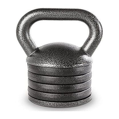 Apex 20lb Adjustable Cast Iron Kettlebell Handle, Compatible with 1” Weight Plates, Up to 50lb Load Capacity for Strength Training, Weightlifting, Home Workouts