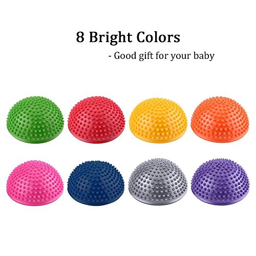 VGEBY Foot Massager Ball, Spiky Pimpled Design for Deep Tissue Massage and Balance Training, Pilates Half Dome Ball, Durable Exercise Tool for Yoga Fitness Gymnastics Home Workout Physical Therapy