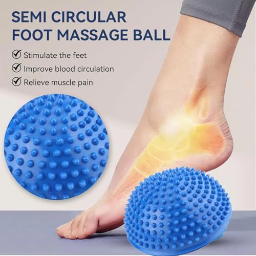 VGEBY Foot Massage Half Ball Balance Exercise Pods Spiky for Deep Tissue Foot Muscle Therapy