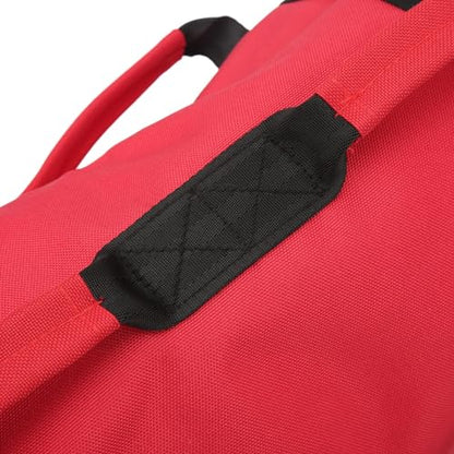 Multi-Purpose Fitness Sandbag with Filler Bags and 6 Handles, Oxford Fabric Training Weight Bag, for Indoor Gym - color: Red