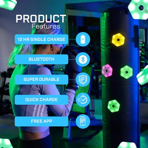 Reaction Training Platform for Boxing and Martial Arts. Improve Neuro-Ability with Training Lights that Improve Your Reaction Skills. Develop Quick Feet, Explosiveness, and Lateral Quickness