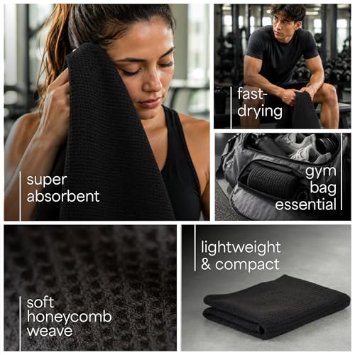 S&T INC. Microfiber Gym Towels, Yoga Towel for Home and Gym Bag, 16 Inch x 27 Inch, 6 Pack