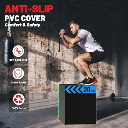 papababe 3-in-1 Jump Box, Anti-Slip, High-Density Foam - style: 20 x 24 x 30 inch (68 lb)