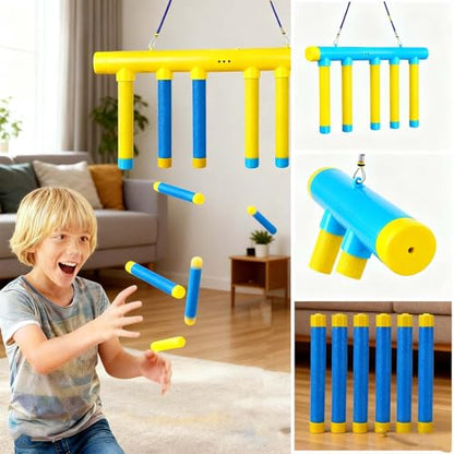 Reflex Game Falling Sticks,Reflex Stick Game,Reflex Challenge Game, Catching Sticks Game, Drop Stick Game,Speed Stick Game, Reaction Time Training, Hand Eye Coordination Training - color: Yellow
