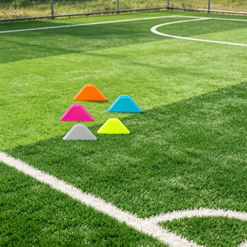 30pcs Soccer Cones: Sturdy Disc Cones for Sports Training - Spot Markers - Plastic Training Equipment for Field Marking and Agility Obstacle Practice