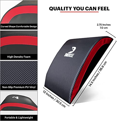 DMoose Ab Mat, Sit Pad for Core Workout Training, Full Range of Abdominal and Ab Workouts - Non Slip PVC leather and High-density Foam - Sit Up Exercise Equipment for Crunches and Leg Lifts