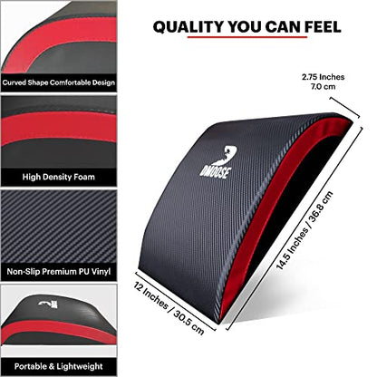 DMoose Ab Mat, Sit Pad for Core Workout Training, Full Range of Abdominal and Ab Workouts - Non Slip PVC leather and High-density Foam - Sit Up Exercise Equipment for Crunches and Leg Lifts