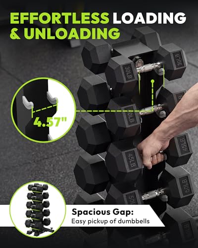 HANDBODE A-Frame Dumbbell Rack Heavy Duty Weight Stand for Dumbbells, Space-Saving Metal Storage Organizer, Sturdy Dumbbell Holder for Home Gym - style: 1 X 5-Tier A-Frame with Landmine Attachment