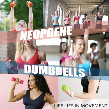 Balelinko Home Gym Equipment Workouts Strength Training Weight Loss Pilates Yoga Dumbbell Set, Weights for Women, Men, Seniors and Youth - color: Purple, style: 02-Pound,Pair