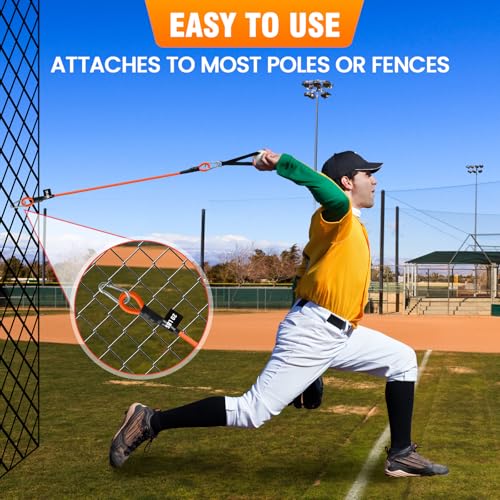 Baseball Arm Bands Training Kit, 5-Level Baseball Resistance Bands Set with Baseball Bat, Handles, Door Anchor, Ankle Strap and 4 Hooks for Arm Strength Training
