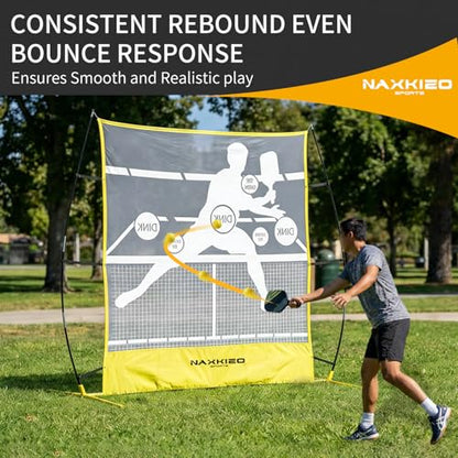 2026 Upgraded Pickleball Practice Rebounder Net, 6FT Pickleball Training Equipment with Metal Frame, Pickle Ball Rebounder for Outdoor Indoor, Pickle Ball Trainer for Dink Volley Training