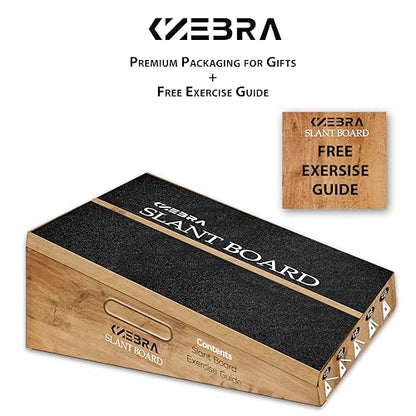 Professional Wooden Slant Board, 5 Positions Adjustable Slant Board for Calf Stretching Squats Incline Board and Calf Stretcher, Slant Squat Board for Knees Ankle Heel Feet Leg