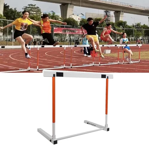 Track Field Hurdles Foldable, Professional Adjustable Height Hurdle Trainer, Indoor Outdoor Training Hurdles for Home School Gym, 76-106cm