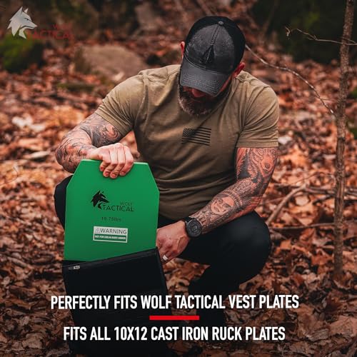 WOLF TACTICAL Weighted Backpack Rucking Backpack for Weight Plates Rucksack for Running Walking Strength Training